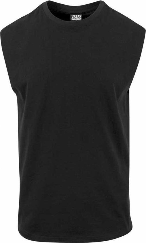 Urban Classics Open Edge Sleeveless Shirt - Men - M - Black