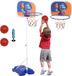Panier de basketball 2-en-1, réglable pour intérieur et extérieur