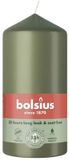 Bolsius Stompkaars Fresh Olive Ø58 x 120 mm – 33 Branduren – 6 Stuks – Olijfgroene Sfeerkaarsen