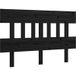 Tête de lit noir 183,5x3x81 cm bois massif de pin