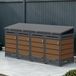 Abri pour poubelles D17GW4Z, adapté pour 4 poubelles, avec deux serrures pour la protection contre le vent et le vol, couleur anthracite