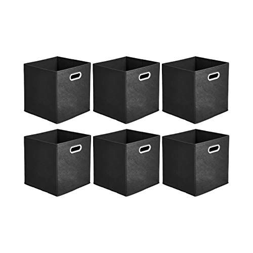 Amazon Basics Opbergkubussen - Zwart - 6 stuks