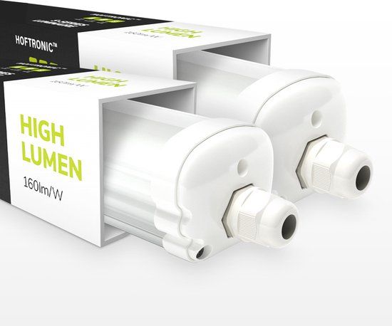 HOFTRONIC S Series - 2x LED TL Armatuur 150cm IP65 32W 5120lm 4000K Neutraal Wit Koppelbaar