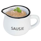 Cosy & trendy Saus schenk kannetje - porselein - wit - 7 x 6 cm