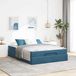 Maison Exclusive - Cadre de lit avec matelas, 2 pièces, velours bleu