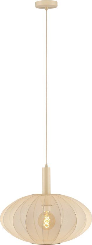 Lucide CORINA - Hanglamp - Ø 50 cm - Beige - E27 - 1x40W - Met dimfunctie