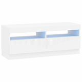 vidaXL - LED - tv-meubel - Wit - Bewerkt - hout