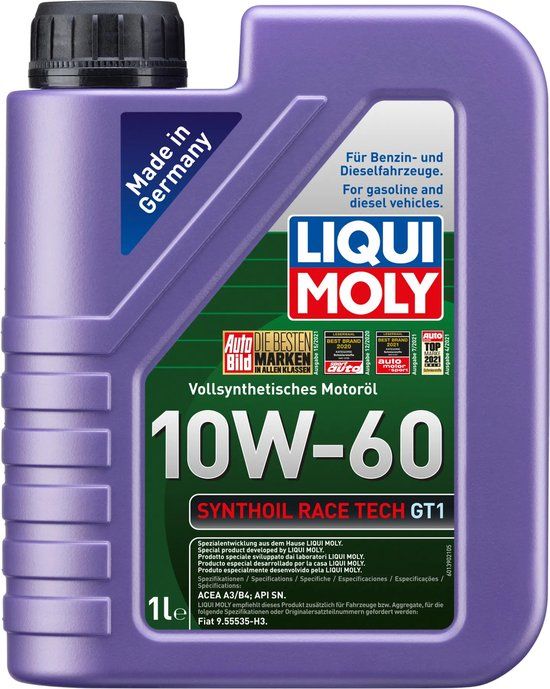 Liqui Moly 10W60 Race Tech GT1 - 1L - Volsynthetische Motorolie