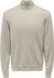 ONLY & SONS ONSWYLER LIFE REG 14 ROLL KNIT NOOS Heren Trui - Silver Lining - Maat M
