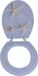 Merkloos / Sans marque Duroplast Toilet Seat with Quick Release Mechanism for Easy Cleaning, Grey-Beige with Star Pattern