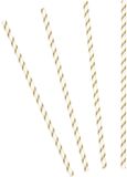 Talking Tables - 20 gouden gestreepte papieren rietjes