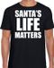 Bellatio Decorations Santas life matters Kerstshirt zwart voor heren - Maat S