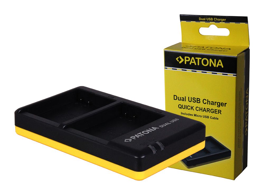 PATONA 1966 Dual USB Charger for Nikon EN-EL14 - Black
