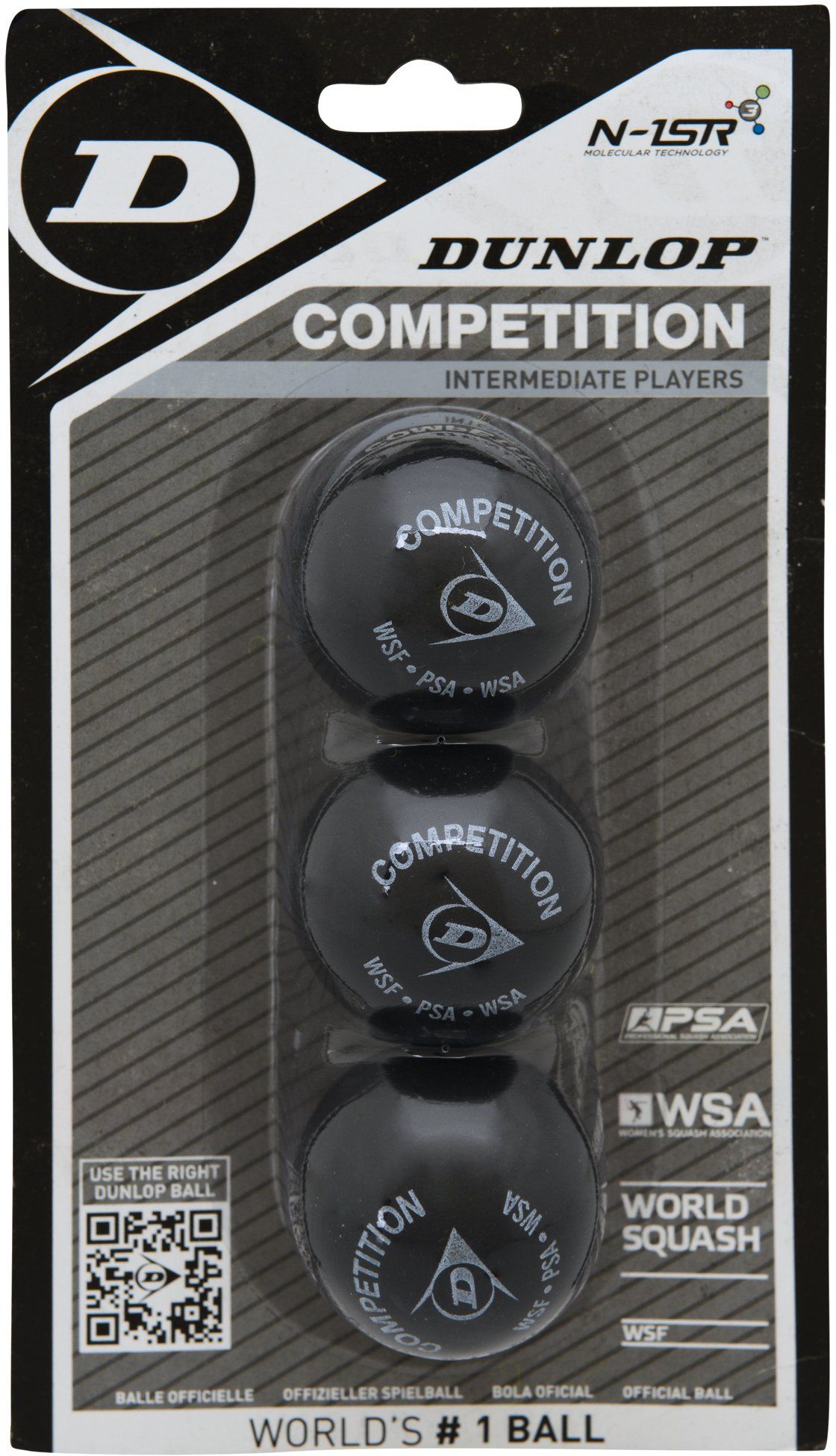 Dunlop Competition squashballen - Zwart/Geel