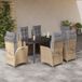 Prolenta Maison Exclusive Tuinset voor de tuin, 7-delig, met kussens, beige, van polyrotan