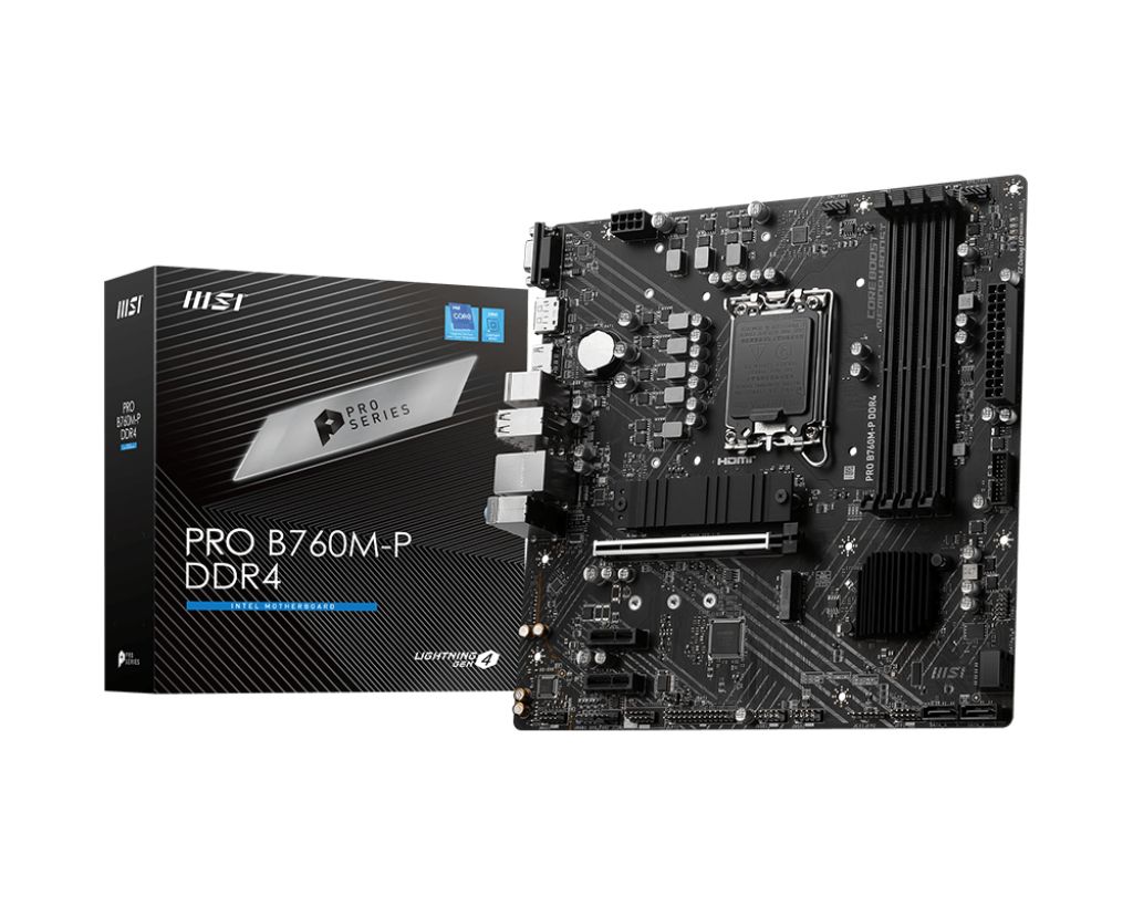 MSI PRO B760M-P DDR4 Motherboard - Intel B760 - LGA 1700 - Micro ATX