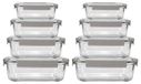 Solidchoice - Boîtes de conservation en verre avec couvercle, idéales pour la préparation des repas (lot de 8)