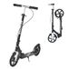 VEVOR Trottinette pour enfants à partir de 8 ans, adolescents et adultes, 2 roues, guidon réglable en hauteur, plateau antidérapant, pliable et léger, pour garçons et filles jusqu'à 100 kg, noir et argent