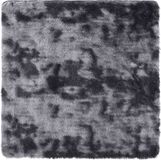 vidaXL Hoogpolig vloerkleed NAVARRA 120x120 cm polyester donkergrijs