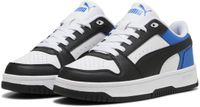 PUMA Rebound Slam Lo Jr Sneakers Unisex Kinderen Synthetisch Rubber Wit/Blauw/Zwart Maat 35.5