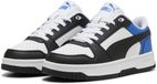 PUMA Rebound Slam Lo Jr Sneakers Unisex Kinderen Synthetisch Rubber Wit/Blauw/Zwart Maat 35.5