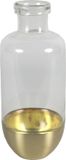Countryfield Bloemenvaas Mystik - Glas - transparant/goud - 14 x 31 cm