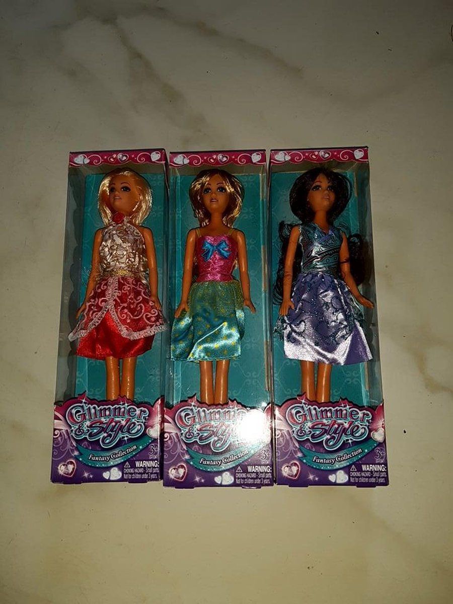 Van der Meulen Glimmer Style Prinsessen Pop Assorti - Multi Colour - Kunststof - 2023