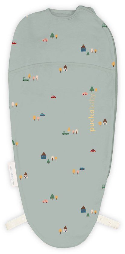 Puckababy Piep Inbakerslaapzakje baby (0-3m) - Tiny Village - Katoen TOG 0.5