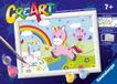 Ravensburger CreArt: Eenhoorns met regenboog - Schilderij met cijfers voor kinderen vanaf 7 jaar, schilderset met planken, frame, penseel en kleuren inbegrepen, 14 x 19 cm, cadeau-ideeën