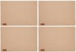 CEPEWA Placemats/onderleggers voor op tafel - 10x stuks - beige - 30 x 45 cm - met ronde hoeken - Diner/ontbijt