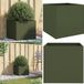 vidaXL Plantenbak - 42x40x39 cm - Staal - Olijfgroen
