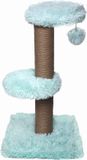 Topmast Krabpaal Fluffy Merida - Lichtblauw - 34 x 34 x 67 cm