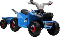 Homcom Voiture électrique pour enfants Quad Bleu+Gris+Noir