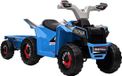 Homcom Voiture électrique pour enfants Quad Bleu+Gris+Noir