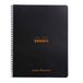 RHODIA 193039C - Spiraalschrift (Integrale Binding) Notebook Zwart - A4+ 22,5 x 29,7 cm - Dot Stippen - 160 Afscheurbare Pagina's - Clairefontaine Wit Papier 80 g/m² - Soepele en Stevige Omslag