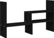 vidaXL Monitorstandaard - Zwart - Massief Grenenhout - (39-72)x17x43 cm