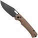 Artisan Cutlery Revel 1867P-BBN, Black PVD AR-RPM9, Brown FRN couteau de poche, Ray Laconico design
