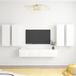 Maison Exclusive - Meuble TV, blanc, aggloméré