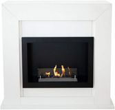 Xaralyn Bio-ethanol haard - Adra BRI-MDW - wit hout - 1,5 KW verwarming