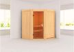 Karibu Tonja Sauna, modèle d'angle, 184x165x202 cm, poêle de 3,6 kW avec commande externe
