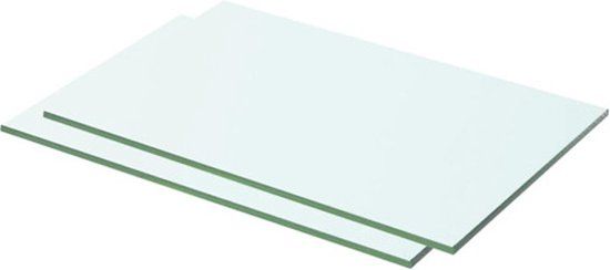 vidaXL Schappen - 2 stuks - 50x25 cm - Transparant Glas