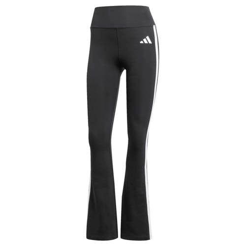 adidas dames Optime Essentials 3 Stripes Flared Leggings Tights, black/white, XS