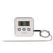 CUISY - KC2053 - Thermomètre Sonde Minuteur Numérique Électronique Digital Cuisine Cuisson Four Barbecue Viande Rouge/Noir/Blanc/Vert 8 x 8 x 1,8 cm