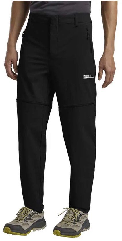 Jack Wolfskin Hikeout Zip Off Broek Zwart 52 / Short Man