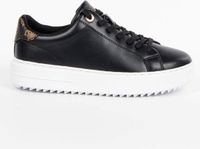 GUESS Esssentiel Lage Sneakers Vrouwen Zwart Leer Plateau Hak