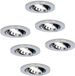 HOFTRONIC Maya 6x LED Inbouwspot - Dimbaar & Kantelbaar - GU10 - IP20 - Chroom - 6400K Daglicht Wit