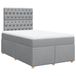 vidaXL Boxspringbed met matras, lichtgrijs, 120x190 cm, gestoffeerd