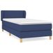 VidaXL Boxspringbed met Matras Stof Blauw 160x200 cm