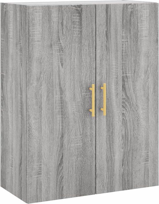 vidaXL Wandkast 69,5x34x90 cm grijs sonoma eikenkleurig