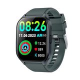 Cool Smartwatch Amoled gebogen siliconen donkergrijs (oproepen, gezondheid, sport), donkergrijs, Mediano, Donkergrijs